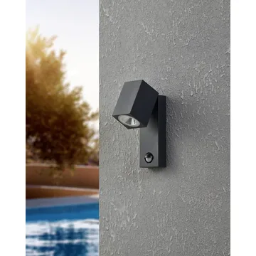 Utvendig vegglampe Sakeda med sensor - Antrasitt - Hage - Utemiljø - Entré - Entrébelysning