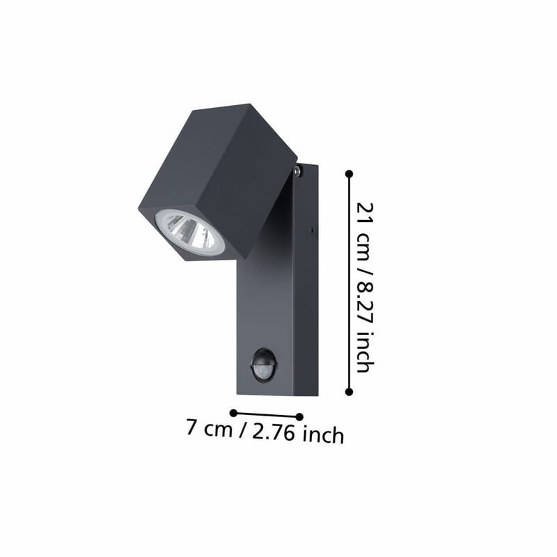 Utvendig vegglampe Sakeda med sensor - Antrasitt - Hage - Utemiljø - Entré - Entrébelysning
