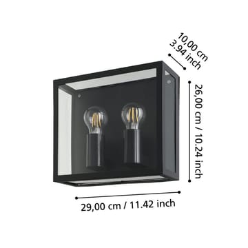 Vegglampe Alamonte - 26 cm - Hage - Utemiljø - Entré - Entrébelysning
