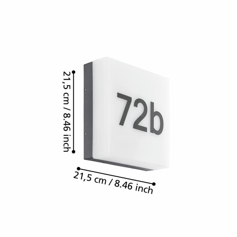 Vegglampe Cornale - 21,5 cm - Hage - Utemiljø - Entré - Entrébelysning