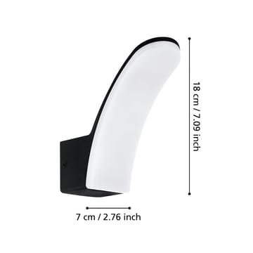 Vegglampe Fiumicino - 7 cm - Hage - Utemiljø - Entré - Entrébelysning