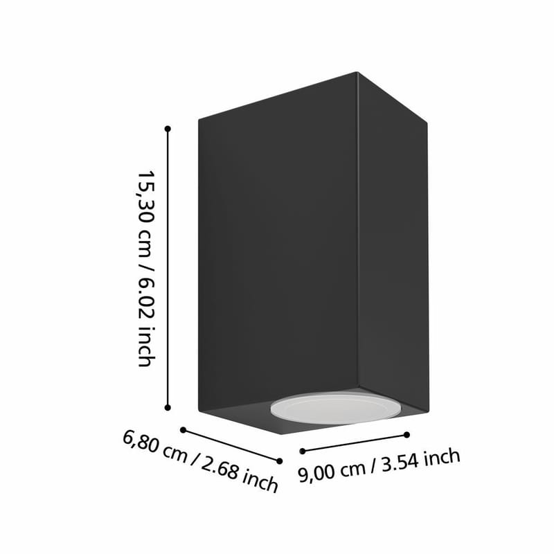Vegglampe Jabaga med 2 lamper - 15,5 cm - Hage - Utemiljø - Entré - Entrébelysning