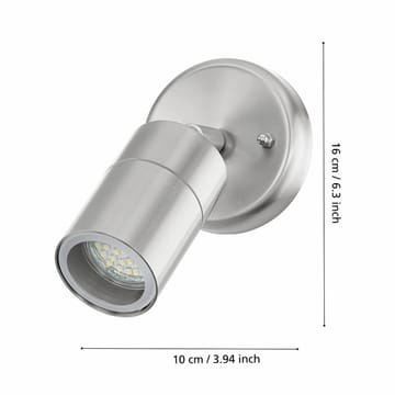 Vegglampe Stockholm - 10 cm - Hage - Utemiljø - Entré - Entrébelysning