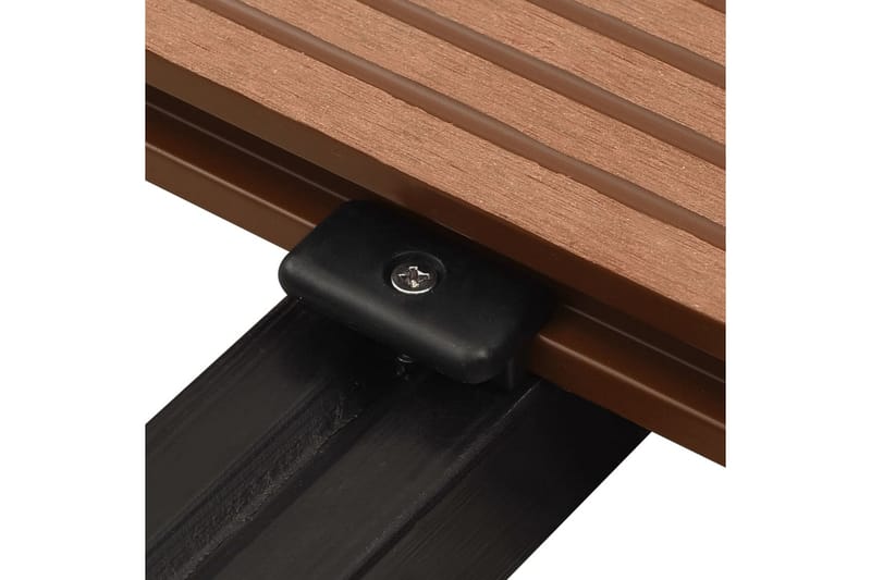 Braketter for gulvbord med skruer 200 stk rustfritt stål 304 - Svart - Verandagulv & terrassebord