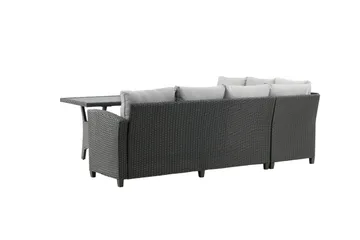 Bentwood Loungegruppe 5-seter - Svart/Grå - Hagemøbler - Loungemøbler - Sofagruppe utendørs