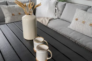 Bentwood Loungegruppe 5-seter - Svart/Grå - Hagemøbler - Loungemøbler - Sofagruppe utendørs