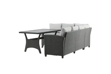 Bentwood Loungegruppe 5-seter - Svart/Grå - Hagemøbler - Loungemøbler - Sofagruppe utendørs