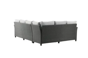 Bentwood Loungegruppe 5-seter - Svart/Grå - Hagemøbler - Loungemøbler - Sofagruppe utendørs