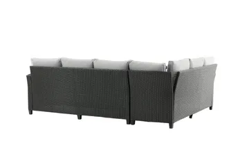 Bentwood Loungegruppe 5-seter - Svart/Grå - Hagemøbler - Loungemøbler - Sofagruppe utendørs