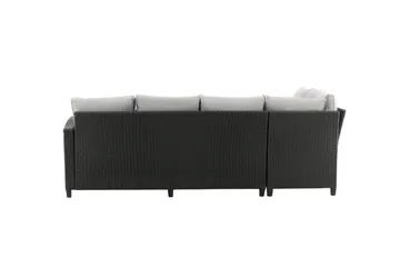 Bentwood Loungegruppe 5-seter - Svart/Grå - Hagemøbler - Loungemøbler - Sofagruppe utendørs