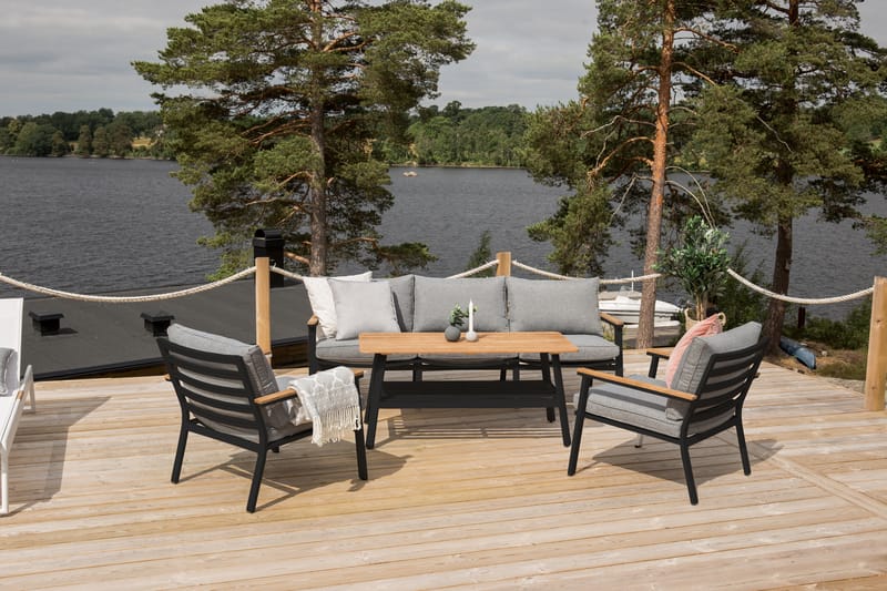 Brasilia Loungegruppe Svart - Venture Home - Hage - Utemiljø - Veranda & terrasse - Verandamøbler