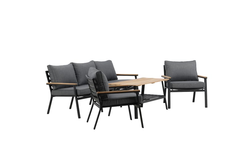Brasilia Loungegruppe Svart - Venture Home - Hage - Utemiljø - Veranda & terrasse - Verandamøbler