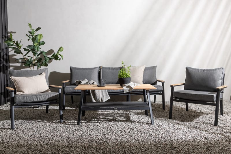 Brasilia Loungegruppe Svart - Venture Home - Hage - Utemiljø - Veranda & terrasse - Verandamøbler