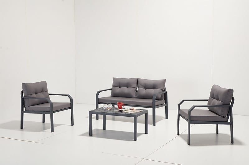 Decorotika Sofagruppe - Antrasitt - Verandamøbler - Sofagruppe utendørs - Loungesett