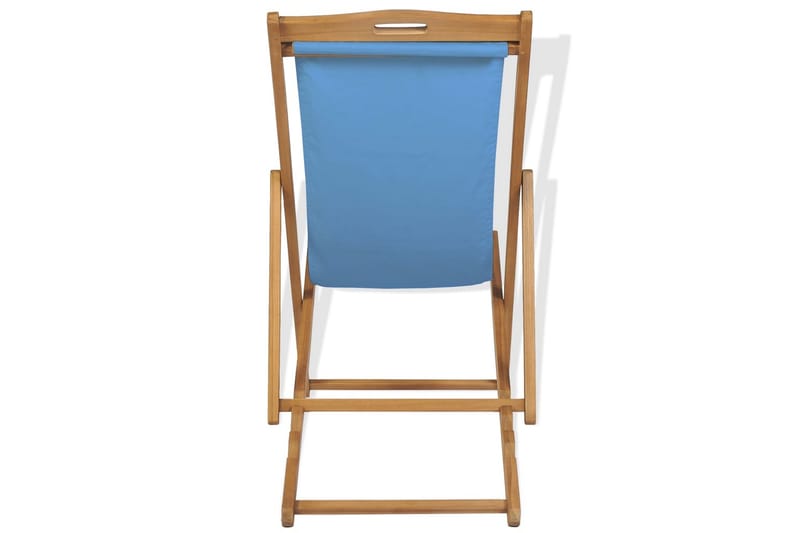 Fluktstol teak 56x105x96 cm blå - Verandamøbler - Sofagruppe utendørs - Loungesett