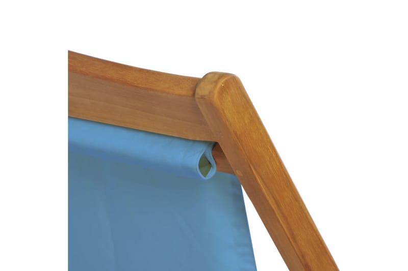 Fluktstol teak 56x105x96 cm blå - Verandamøbler - Sofagruppe utendørs - Loungesett