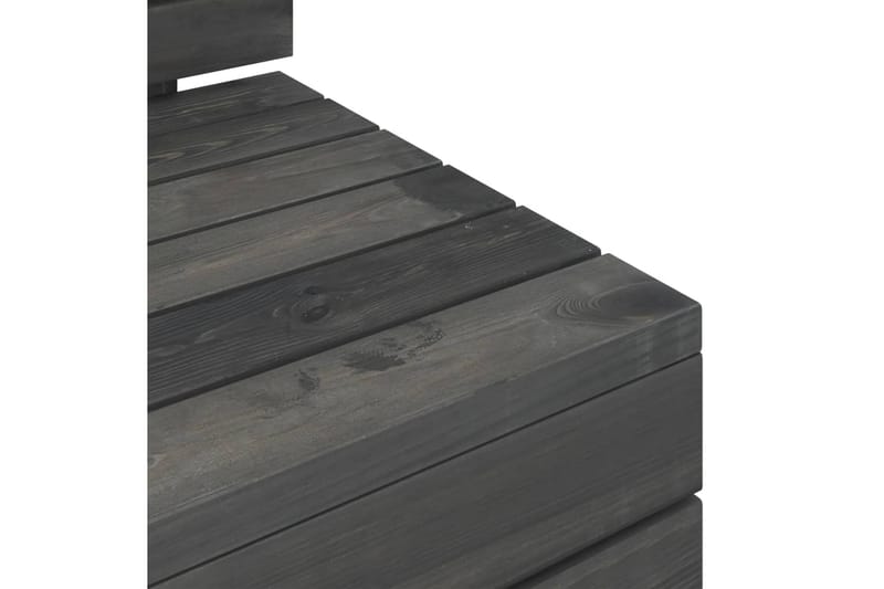 Hagemøbelsett 2 deler paller heltre furu mørkegrå - Grå - Verandamøbler - Sofagruppe utendørs - Loungesett
