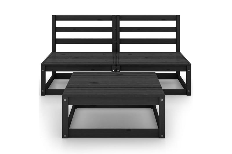 Hagesofagruppe 3 deler svart heltre furu - Svart - Hage - Utemiljø - Veranda & terrasse - Verandamøbler
