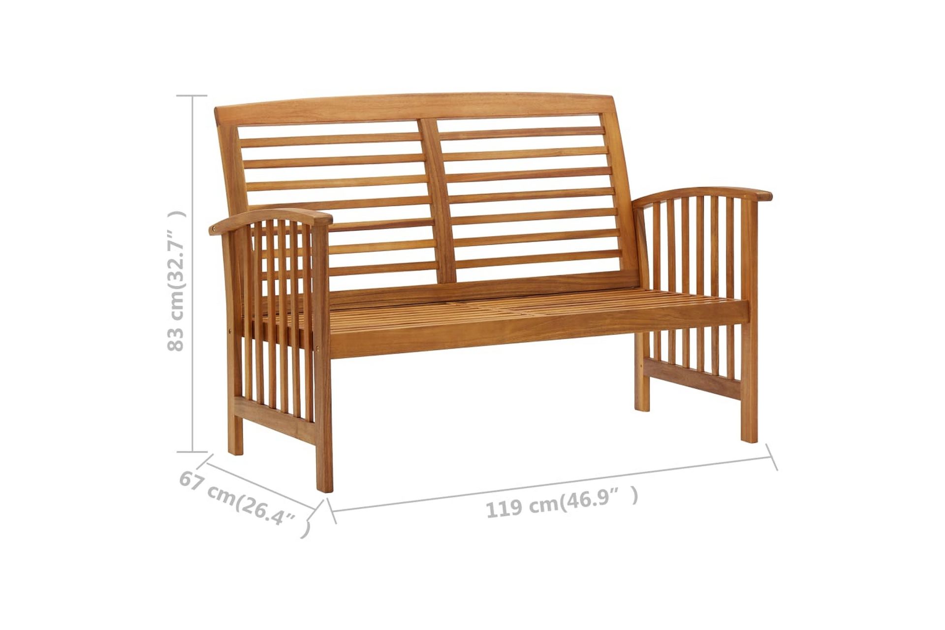 Hagesofagruppe 4 deler heltre akasie - Brun - Hage - Utemiljø - Veranda & terrasse - Verandamøbler