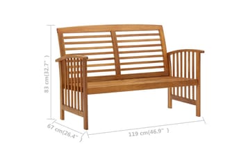 Hagesofagruppe 4 deler heltre akasie - Brun - Hage - Utemiljø - Veranda & terrasse - Verandamøbler