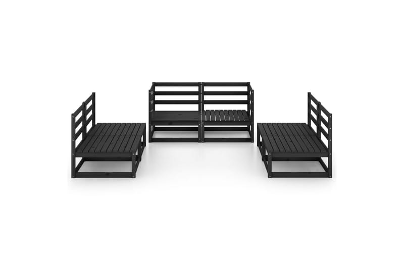 Hagesofagruppe 6 deler svart heltre furu - Svart - Hage - Utemiljø - Veranda & terrasse - Verandamøbler