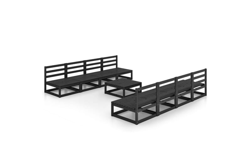 Hagesofagruppe 9 deler svart heltre furu - Svart - Hage - Utemiljø - Veranda & terrasse - Verandamøbler