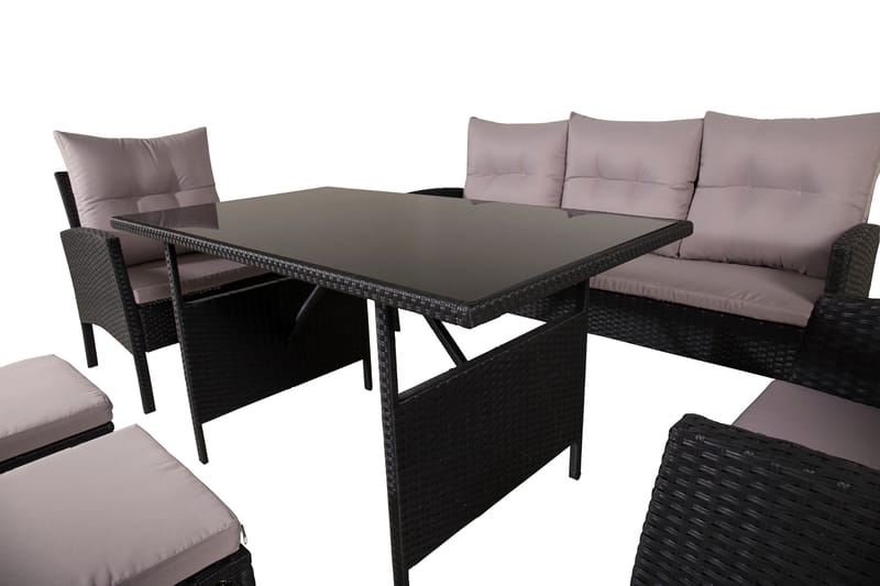 Knock Loungegruppe Svart - Venture Home - Verandamøbler - Sofagruppe utendørs - Loungesett