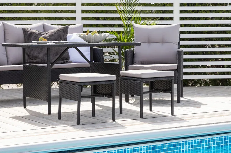 Knock loungegruppe utendørs - Svart - Hage - Utemiljø - Veranda & terrasse - Verandamøbler