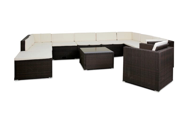 Kristevik 13-seters Loungegruppe - Brun - Hage - Utemiljø - Veranda & terrasse - Verandamøbler