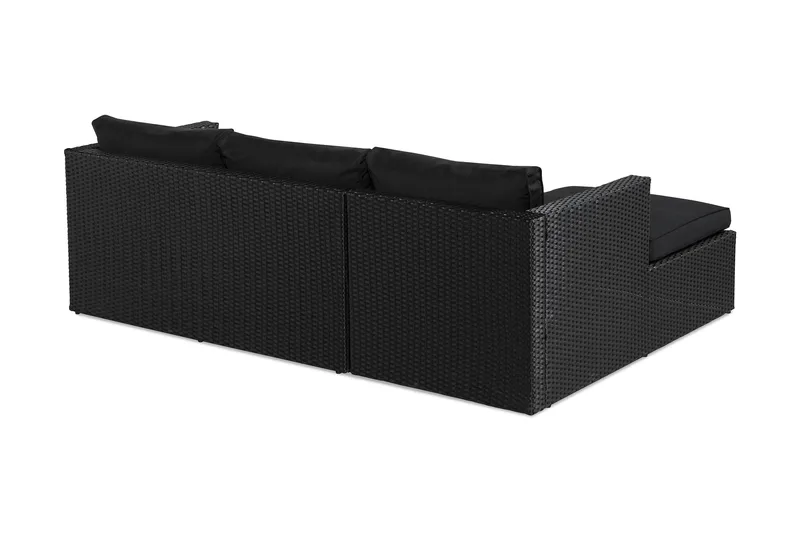 Mendoza 4-seters Sofagruppe - Svart / svarte puter - Hage - Utemiljø - Veranda & terrasse - Verandamøbler