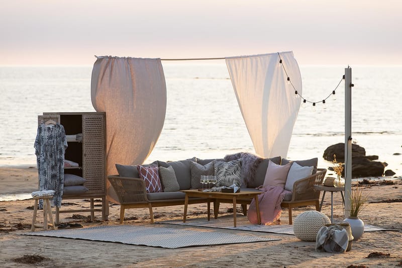 Morocco Loungegruppe - Akasie/Brun/Beige - Hage - Utemiljø - Veranda & terrasse - Verandamøbler