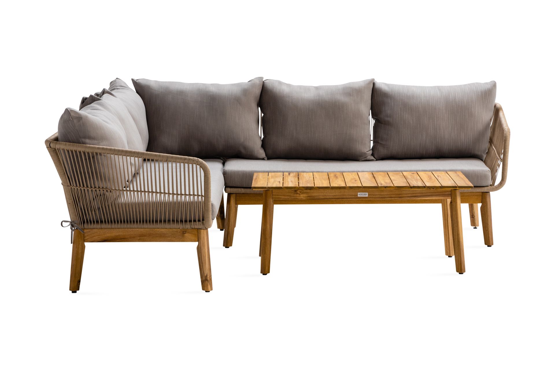 Morocco Loungegruppe - Akasie/Brun/Beige - Hage - Utemiljø - Veranda & terrasse - Verandamøbler