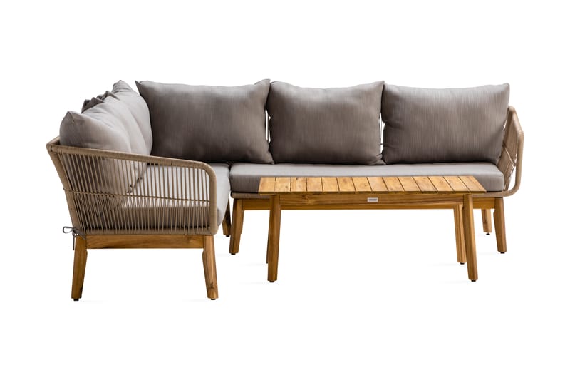 Morocco Loungegruppe - Akasie/Brun/Beige - Hage - Utemiljø - Veranda & terrasse - Verandamøbler