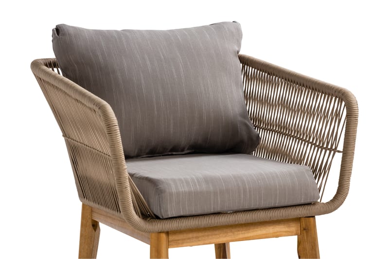 Morocco Sofagruppe - Akasie/Brun/Beige - Hage - Utemiljø - Veranda & terrasse - Verandamøbler