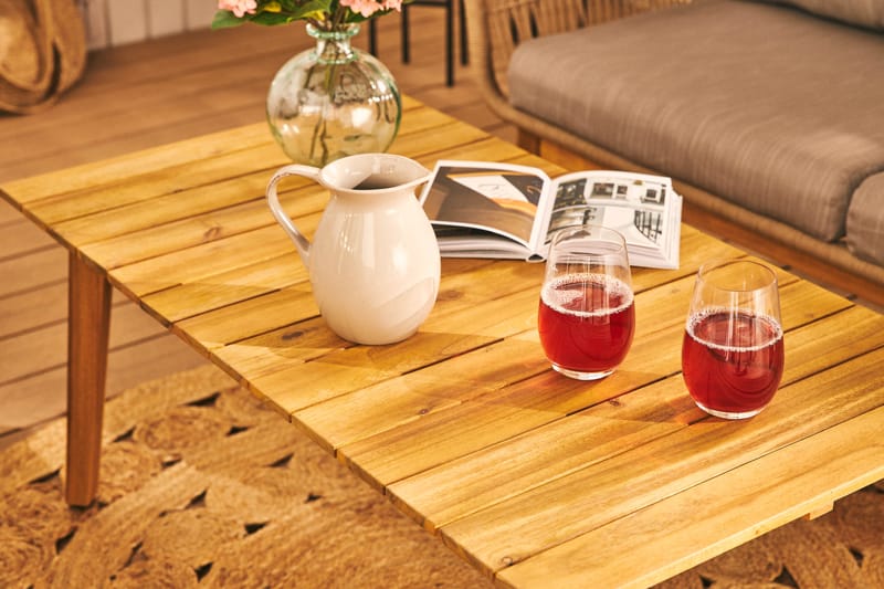 Morocco Sofagruppe - Akasie/Brun/Beige - Hage - Utemiljø - Veranda & terrasse - Verandamøbler