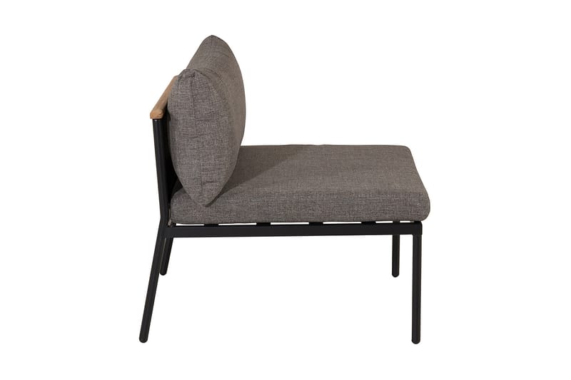 Nettan Midtdel med Pute Svart/Grå - Venture Home - Verandamøbler - Sofagruppe utendørs - Loungesett