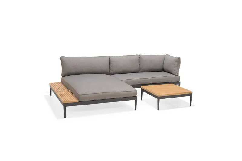 Panjin Loungegruppe 4-seter Svart, Lifestyle Garden