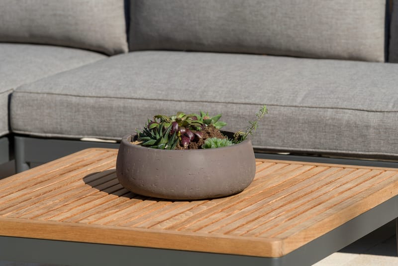 TOPAZ Sett Dagbedd + 2-seter sofa + sofabord 73 cm - Magnesiumgrå - Hage - Utemiljø - Veranda & terrasse - Verandamøbler