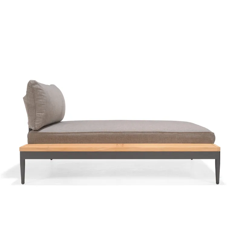 TOPAZ Sett Dagbedd + 2-seter sofa + sofabord 73 cm - Magnesiumgrå - Hage - Utemiljø - Veranda & terrasse - Verandamøbler