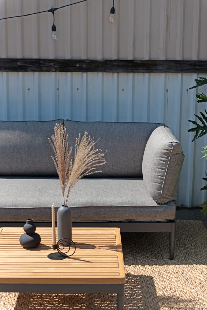 TOPAZ Sett Dagbedd + 2-seter sofa + sofabord 73 cm - Magnesiumgrå - Hage - Utemiljø - Veranda & terrasse - Verandamøbler