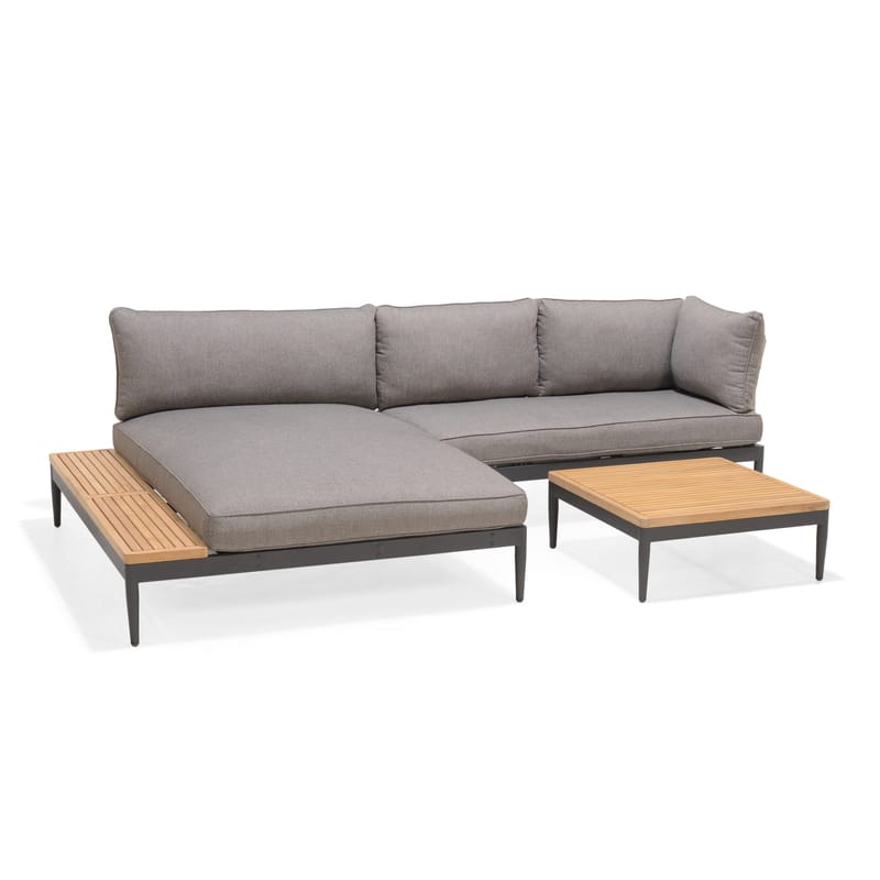 TOPAZ Sett Dagbedd + 2-seter sofa + sofabord 73 cm, Magnesiumgrå