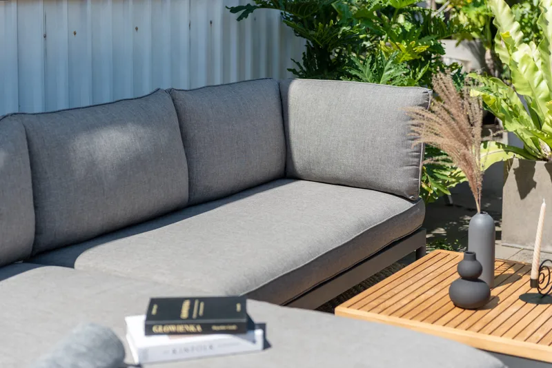 TOPAZ Sett Dagbedd + 2-seter sofa + sofabord 73 cm - Magnesiumgrå - Hage - Utemiljø - Veranda & terrasse - Verandamøbler