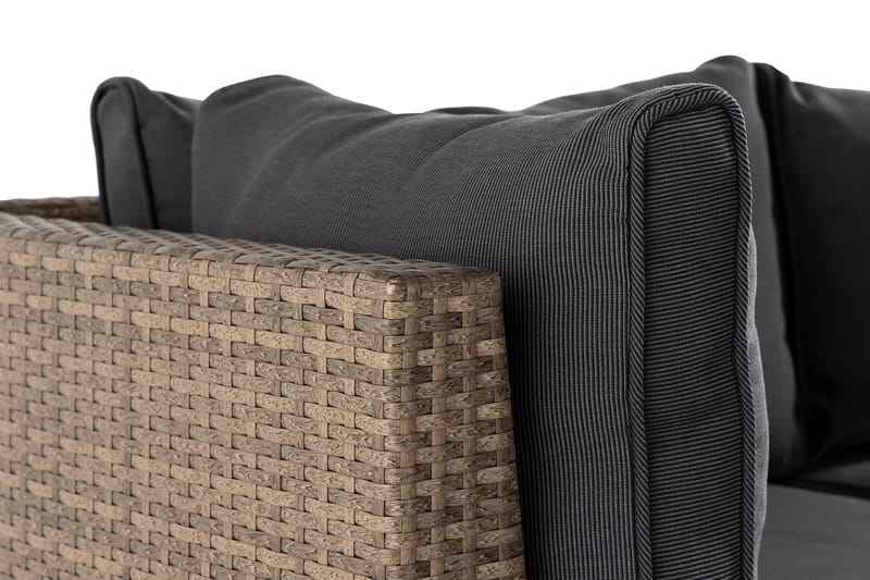 Wisconsin Premium Loungegruppe 7-seters - Glass/Kunstrotting/Sand/Svart - Hage - Utemiljø - Veranda & terrasse - Verandamøbler