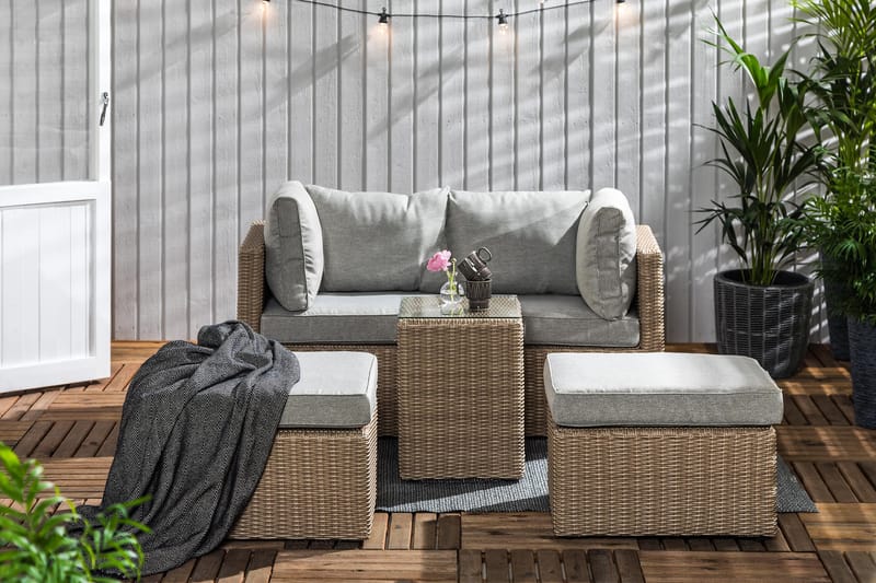 Zambia Sofagruppe - Beige/Grå - Hage - Utemiljø - Veranda & terrasse - Verandamøbler
