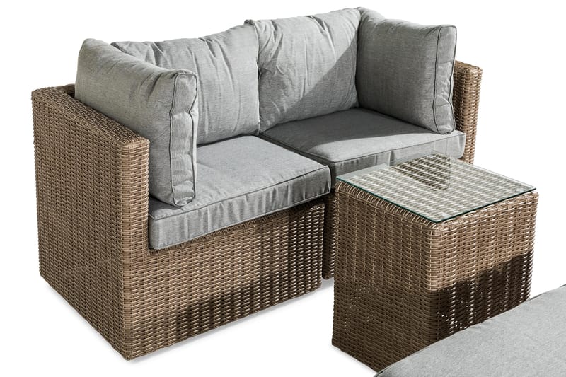 Zambia Sofagruppe - Beige/Grå - Verandamøbler - Sofagruppe utendørs - Loungesett