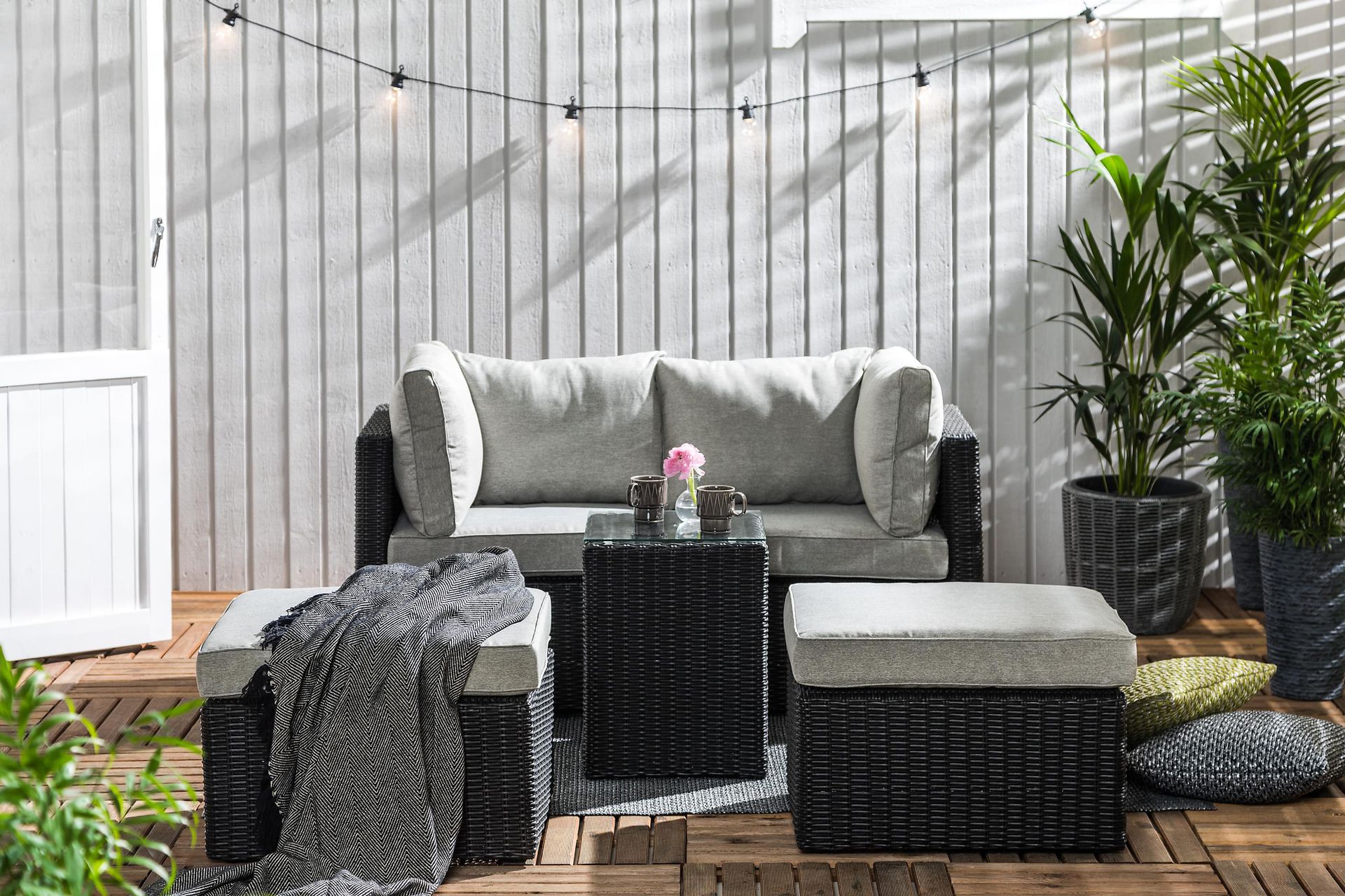 Zambia Sofagruppe - Beige/Grå - Hage - Utemiljø - Veranda & terrasse - Verandamøbler