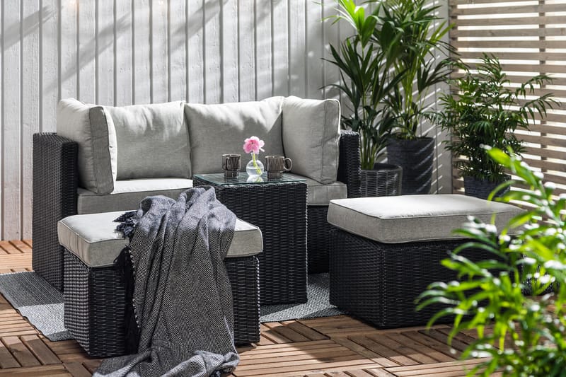 Zambia Sofagruppe - Beige/Grå - Verandamøbler - Sofagruppe utendørs - Loungesett