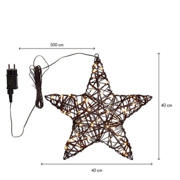 Vicke Star utendørs dekorasjonsbelysning 40 cm - brun - Hage - Utemiljø - Veranda & terrasse - Verandabelysning