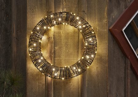 Vicke Wreath utendørs dekorasjonsbelysning 40 cm - brun - Hage - Utemiljø - Veranda & terrasse - Verandabelysning