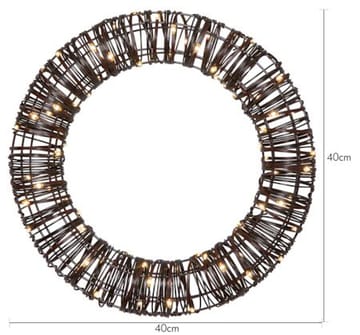 Vicke Wreath utendørs dekorasjonsbelysning 40 cm - brun - Hage - Utemiljø - Veranda & terrasse - Verandabelysning